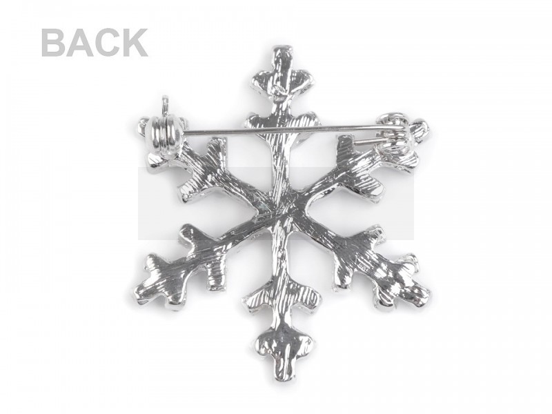                Bross pehely csiszolt kövekkel Kitűzők, Brossok