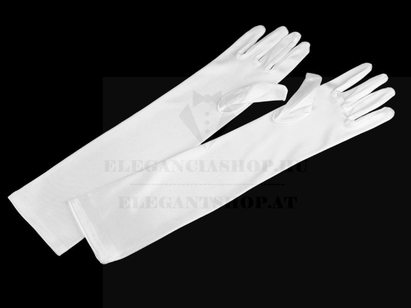   Hosszú alkalmi szaténkesztyű - 43cm Női kiegészítők