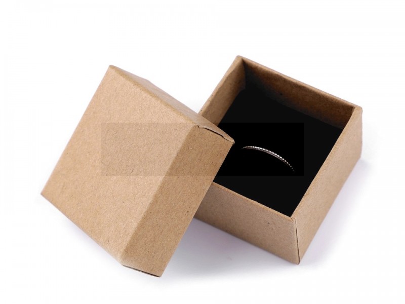 Ékszeres doboz természetes 5x5 cm - 2 db