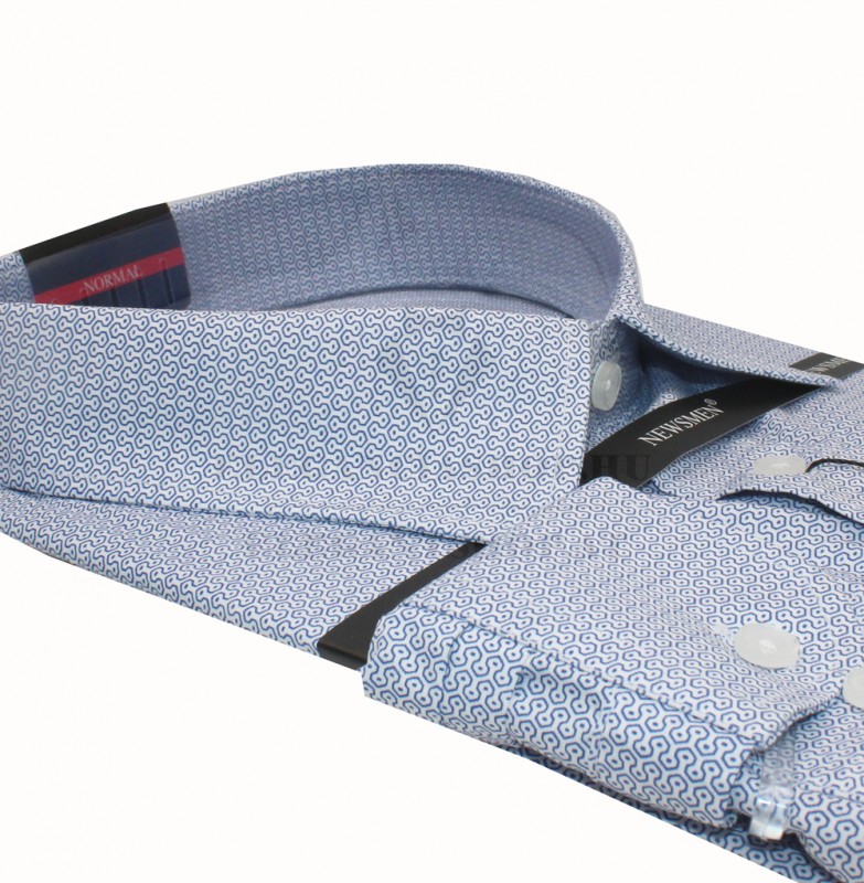  NM h.u extra fit elasztikus ing - Kék mintás Extra méret