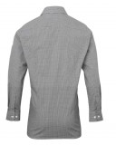 GINGHAM 100% pamut comfort fit h.u férfi ing Fehér-fekete kockás Normál fazon
