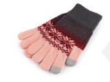  Unisex norvég mintás kötött kesztyű Férfi kesztyű, sál