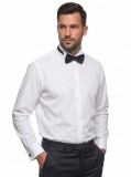                    Newsmen elasztikus slim fit szmoking ing - Fehér Hosszúujjú ing