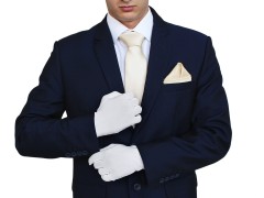                                                                  Unisex diplomaosztó kesztyű - Fehér 