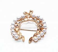                                              Arany bross koszorű gyönggyel Kitűzők, Brossok